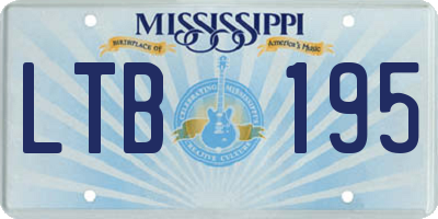 MS license plate LTB195