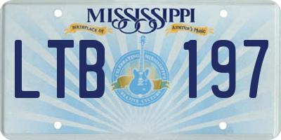 MS license plate LTB197