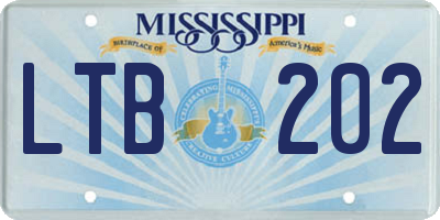 MS license plate LTB202