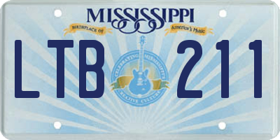 MS license plate LTB211