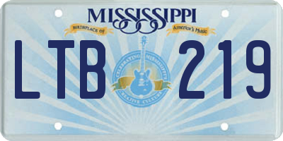 MS license plate LTB219