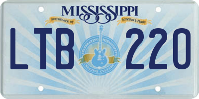 MS license plate LTB220