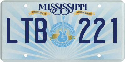 MS license plate LTB221
