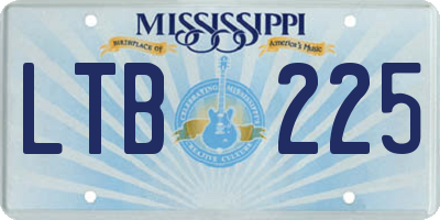MS license plate LTB225