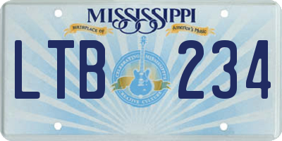 MS license plate LTB234