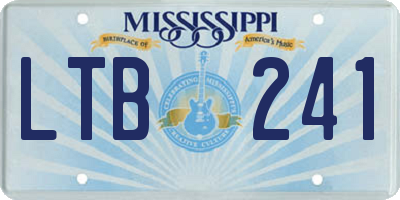 MS license plate LTB241