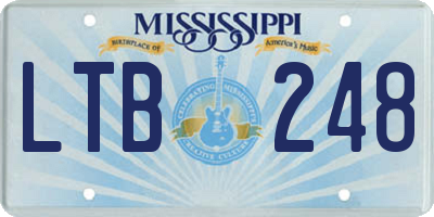 MS license plate LTB248