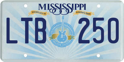 MS license plate LTB250