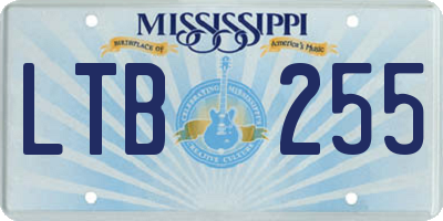 MS license plate LTB255
