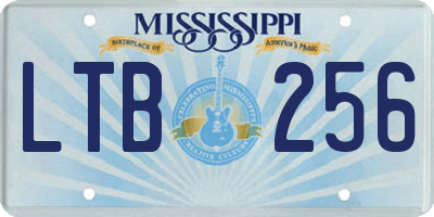 MS license plate LTB256