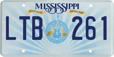 MS license plate LTB261