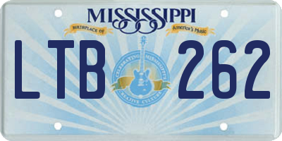 MS license plate LTB262