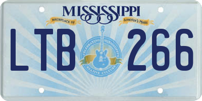 MS license plate LTB266