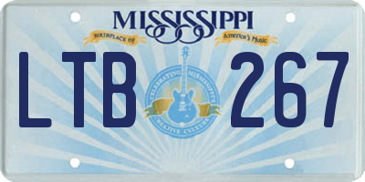 MS license plate LTB267
