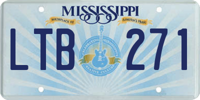 MS license plate LTB271