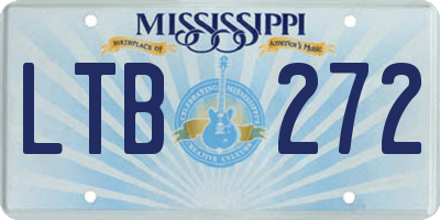 MS license plate LTB272