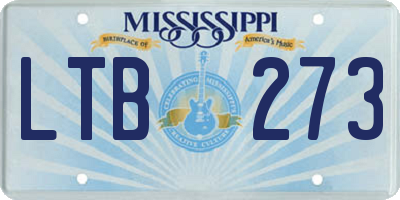 MS license plate LTB273