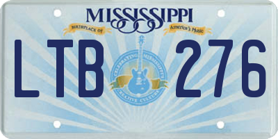 MS license plate LTB276