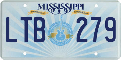 MS license plate LTB279