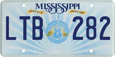 MS license plate LTB282