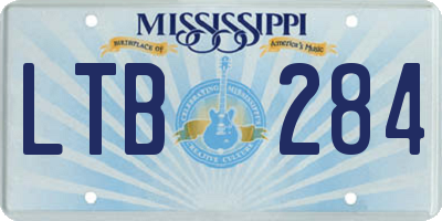 MS license plate LTB284
