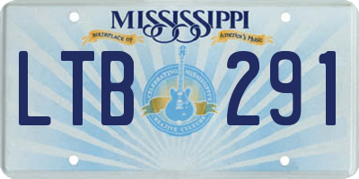 MS license plate LTB291