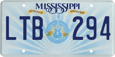 MS license plate LTB294