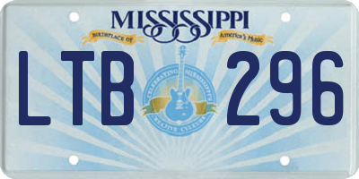 MS license plate LTB296