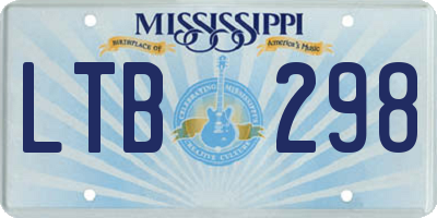 MS license plate LTB298