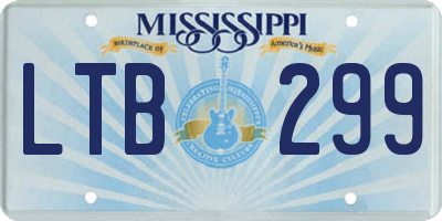 MS license plate LTB299