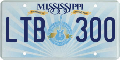 MS license plate LTB300
