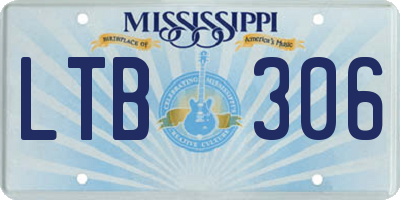 MS license plate LTB306