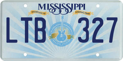 MS license plate LTB327