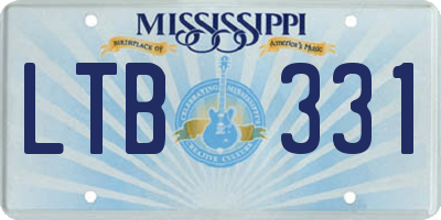 MS license plate LTB331