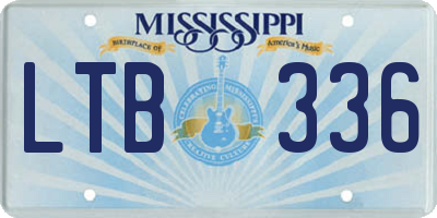 MS license plate LTB336