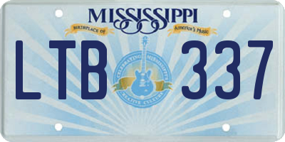 MS license plate LTB337