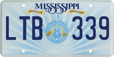MS license plate LTB339