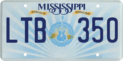 MS license plate LTB350