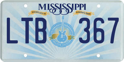 MS license plate LTB367