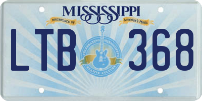 MS license plate LTB368