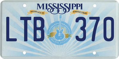 MS license plate LTB370