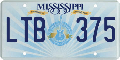 MS license plate LTB375