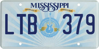 MS license plate LTB379