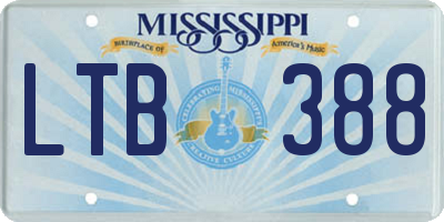 MS license plate LTB388