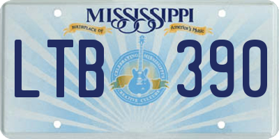 MS license plate LTB390