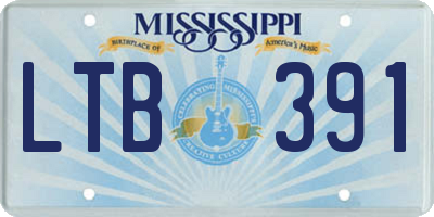 MS license plate LTB391