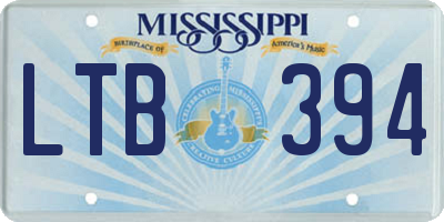 MS license plate LTB394