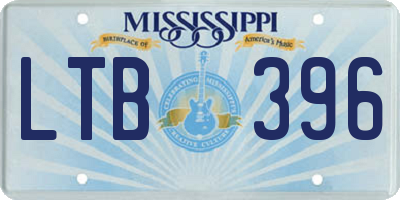 MS license plate LTB396