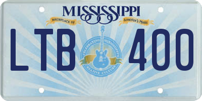 MS license plate LTB400