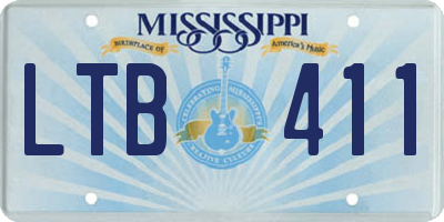 MS license plate LTB411